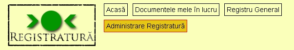 pentru a rezerva numere de inregistrare in cadrul modulului de "Registratura", click in meniu, pe ADMINISTRARE REGISTRATURA